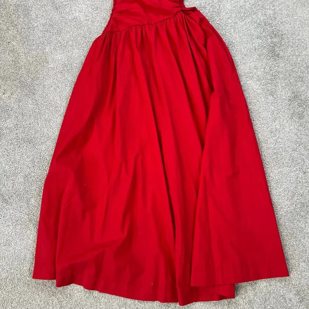 Abercrombie and Fitch Red Cutout Waist One Shoulder Dress (Sz XS)